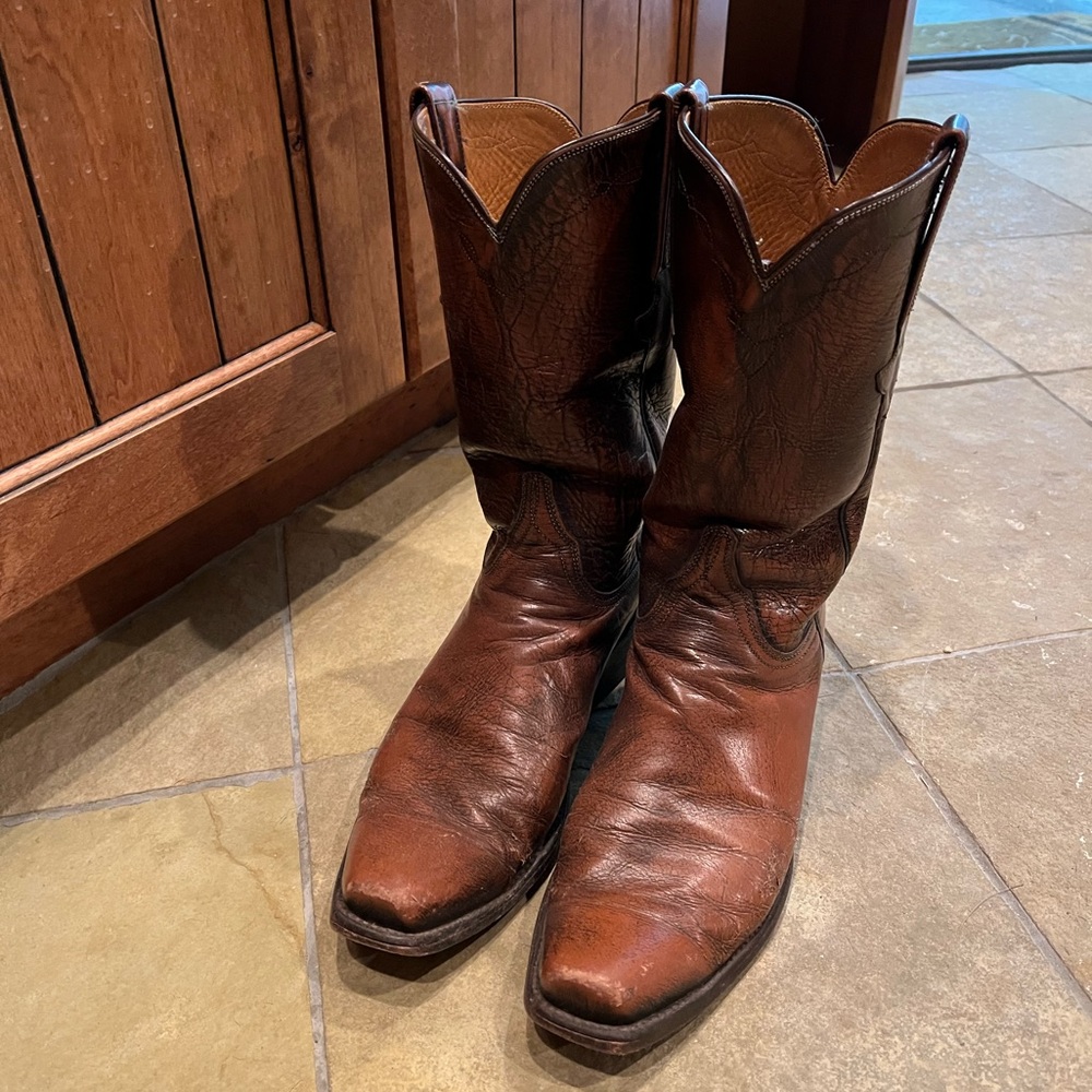 Lucchese Men’s Leather Cowboy Boots